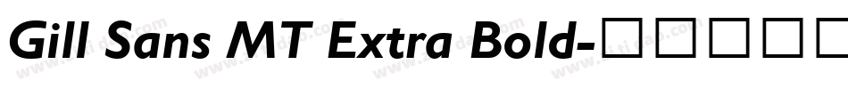 Gill Sans MT Extra Bold字体转换